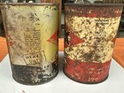 2 Lot Vintage Dx Motor Oil 1 One Quart Metal Cans Display Old Gas