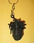  Spider Beetle Key Chain New Sead Bead Handmade Guatemala Zipper Pull Charm  1
