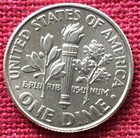 2009 P Roosevelt Uncirculated Dime - Bu Coin From Bank Roll      Low Mintage   