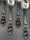International Sterling Silver Set Of 12 Demitasse Spoons 4 5   Floral Handle