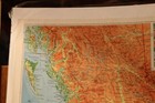 Vintage 1956 Map Mounted On Cardstock British Columbia Canada