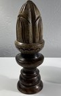 Architectural Finely Carved Wood Finial Solid Wood 10 5    Tall