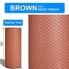 Brown Quilted Vinyl Faux Leather 59  Wide 6mm Foam Back Auto Upholstery By Yard