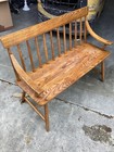 Old Fashioned Looking Wood Bench 41 X 32 X 19 Some Flaws  But Nice
