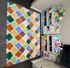 Multicolor Checked Modern Kids  Rug Rectangle For Bedroom Or Playroom