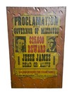 Vintage Frank   Jesse James Lacquered On Wood Wanted Poster 17x11 Wall Art