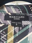 Marciano Guess Women   s Silk Abstract Print Collared Button-down 3 4 Sleeve S
