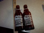 2 Different Rhinelander Shorty Beer Bottles 7 Oz Painted Labels Wisconsin Wi 