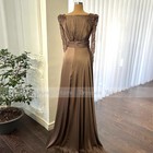 Gorgeous Mother Of The Bride Dress For Weddings With Long Sleeves Beaded Scoop