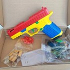 Building Block Pistol Shell Ejecting Continuous Firing Soft Bullet Toy Gun Gift