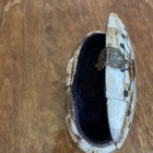 Vintage Camel Bone And Brass Trinket Box  Hinged   Lined