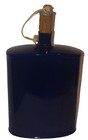 Antique Vtg Cobalt Blue Graniteware Enamel Metal Drinking Flask W stopper  Fun