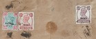Z ind-240  India States Patiala 1940 s Registered Cover 3stamps Sg Pa-28 104 106