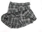 Girls R k Green   Gray Plaid Box Pleat Uniform Skort Sizes 3 - 7