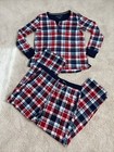 Nautica Womens 2 Piece Fleece Pajama M Sleepwear Set Plaid Nwot