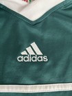 Vtg Adidas Mens Small Green Short Sleeve Jersey Pullover Polo Edina Soccer Club