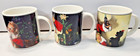 3 Coca Cola Vtg Print Santa Mugs Brand Stoneware 2002