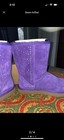 Ugg Women s Classic Short Ii Purple Suede Boots Size 7 New Studded