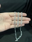  925 Sterling Silver Womens Girls Boys Men s Figaro Chain Necklace 22 