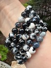 Natural Orca Agate 8mm Beads Healing Reiki Crystal Energy Stretch Bracelet Gift