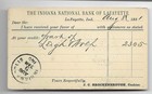 1881 Lafayette Indiana Bank Postal Card - Fancy Cancel