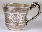 Antique German 800 Silver Serpent Dolphin Chocolate Coffee Tea Cup   Saucer Set