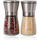 Salt And Pepper Grinder Set Refillable Pepper Mill With Adjustable Coarseness