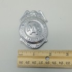 Vintage Aaa Captain School Safety Patrol Badge Lapel Pin 2 5 Inch Silver Tone