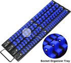 80 Pcs Portable Socket Organizer Tray Blue   Red Tools Organizer 1 4  3 8  1 2 