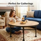 Industrial Round Coffee Table  Circle Wood Pottery Barn Coffee Table