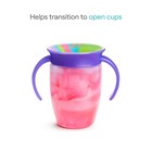 Munchkin Miracle 360 Sippy Cup For 6 Month Old  Spill Proof 7 Ounces  Pink