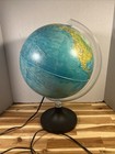 Vtg Rand Mcnally Light-up Lighted Physical Political World Globe Lamp 12  1982