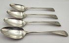 4 Antique Sterling Silver Place Spoons Made In London W  Monogram Made 1790  119