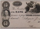 1800 S  3 President Directors Bank Augusta Georgia Ch Cu Obsolete Currency Note