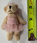 Vintage Handmade Miniature 3 25  Ballerina Jointed Teddy Bear