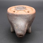 Vintage Pre-columbian Rep  Aut  Inah Mexico Zoomorphic Ocarina Pottery Whistle