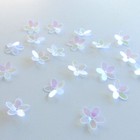 Sequins 5-petal Flowers Crystal Iris Cupped  10mm  150 Pieces Loose   7029 
