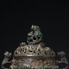 7  Chinese Ancient Bronze Dynasty Dragon Beast 3 Leg Incense Burner Censer