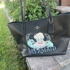 Coach Disney X City Women s Tote Bag - Black graphite multi  cc160 