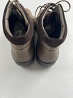 Hotter Indulge Boots Womens Size 10 W Brown Leather Suede Ankle Wedge Booties