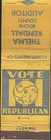 1970s Thelma Kendell Boone County Auditor Iowa Republican Party Election Vote  1