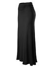 Mixmatchy Women s Basic Foldable High Waist Regular And Plus Size Maxi Skirts