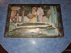 Vintage Canco Metal Tin Lithograph Candy Box Container Storage With Lid 9 X 6