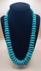 Native American Large Graduated Turquoise Heishi Bead Heavy Necklace 214grams