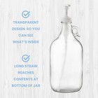 Half Gallon Glass Pump Dispenser Bottle  Large Jug With Pump For Laundry Soap
