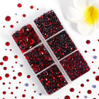 Hotfix Rhinestones 3960pcs  Red Rhinestone For Clothes  Hot Fix Crystals Rhinest