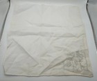 Vintage Embroidered Handkerchief White Linen Flower Floral Hanky