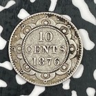 1876-h Newfoundland 10 Cents Lot jm1445 Silver  Key Date 