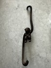 Vtg Cast Iron Metal Monkey Double Arm Hand Hook Key Plant 8   Hanging