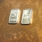 Two 5 Grain Silver Bar -silver Bullion Bar  999